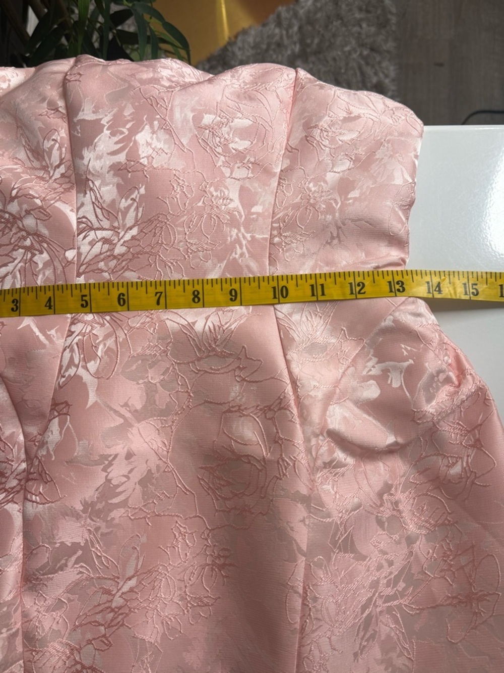 NWT BABYBOO Fashion Elenora Floral Jacquard Mini Dress Blush S (no big ribbon) - Picture 12 of 12